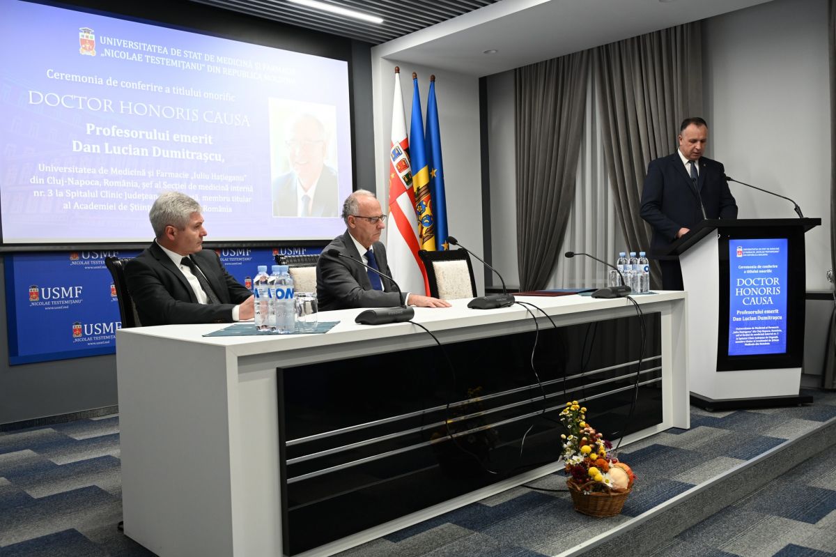 Doctor Honoris Causa al USMF „Nicolae Testemițanu” profesorul emerit Dan Lucian Dumitrașcu